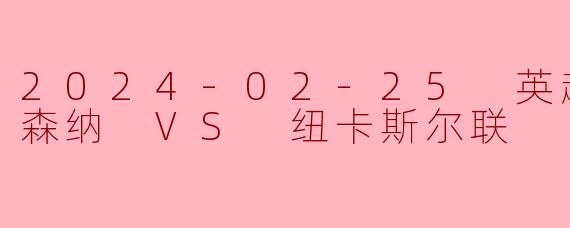 2024-02-25 英超联赛 阿森纳 VS 纽卡斯尔联